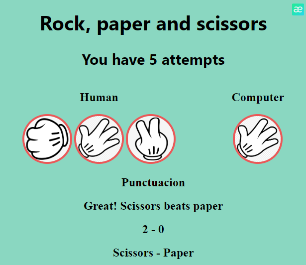 rock, paper and scissors image